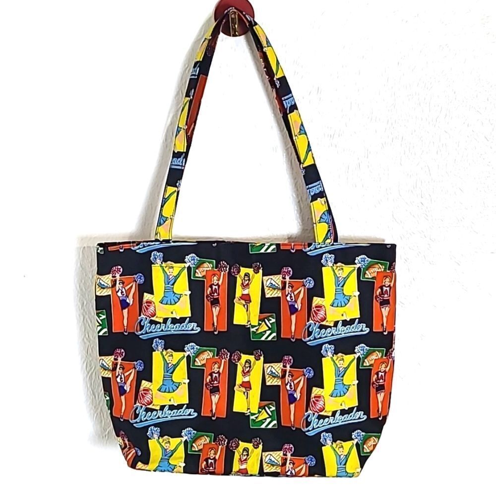 Cheerleader Colorful Canvas Tote Bag - Picture 2 of 8